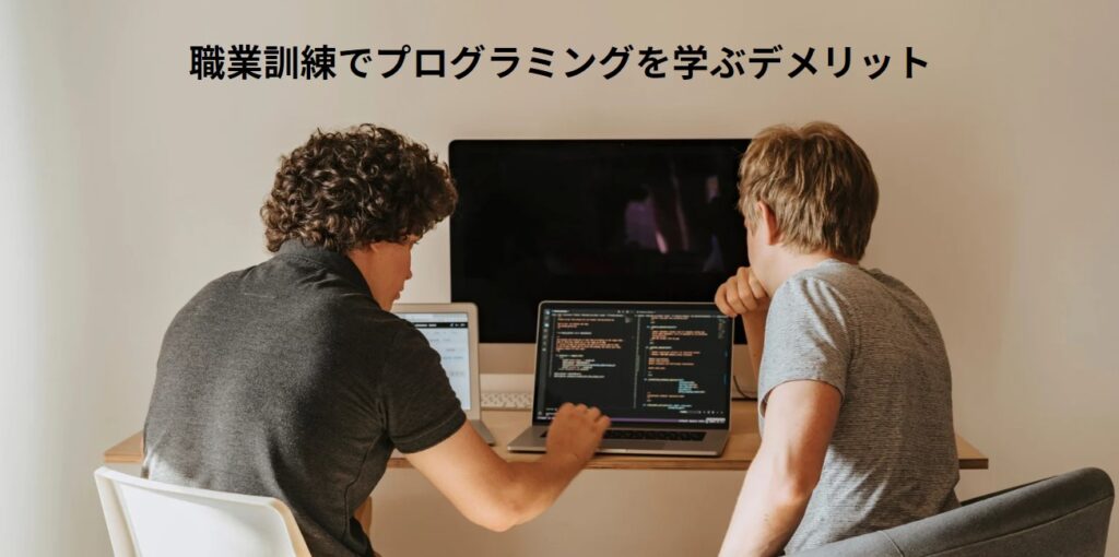 職業訓練でプログラミングを学ぶデメリットの画像