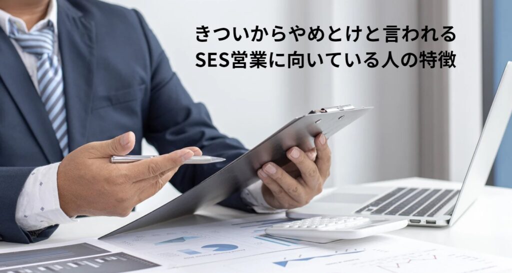 きついからやめとけと言われるSES営業に向いている人の特徴の画像